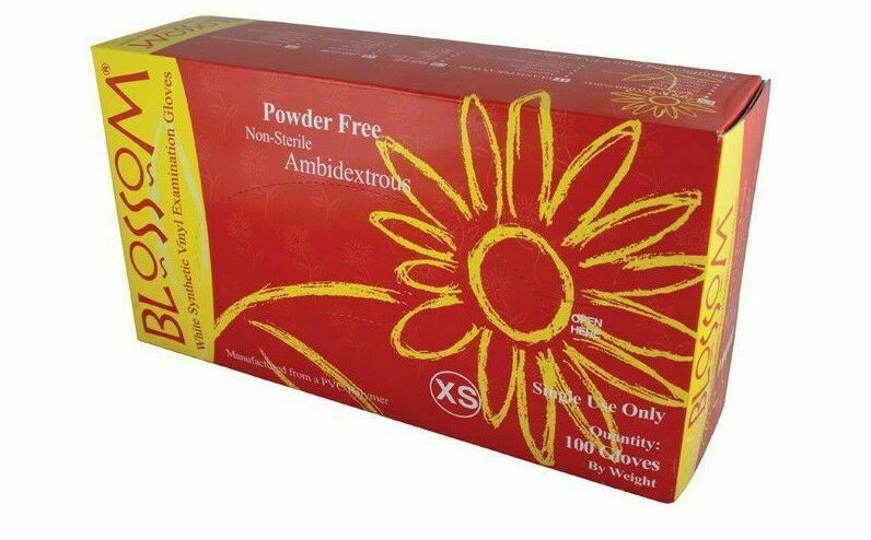 Blossom White Synthetic Vinyl Examination Dental Tattoo Beauty Medical 500Gloves