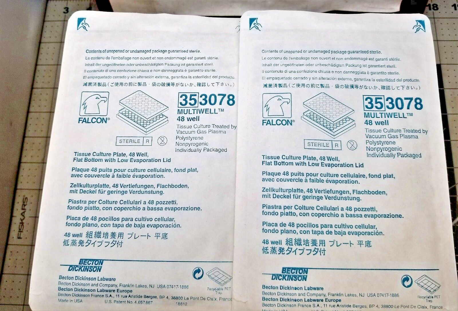 (10) 48 Well Tissue Culture Microplates Becton Dickinson Falcon 353078 [Z3S3]