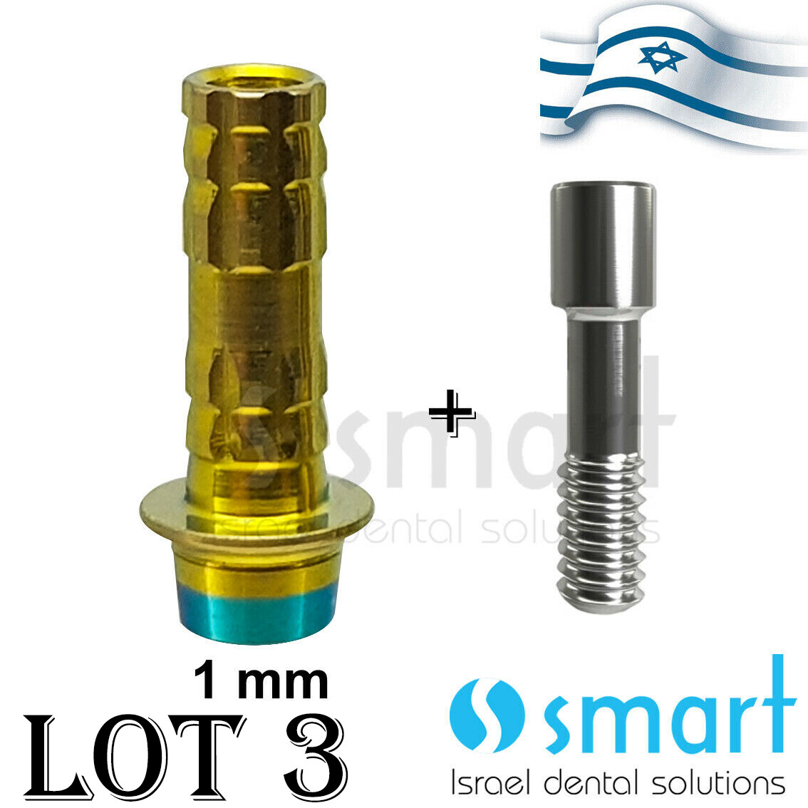 LOTx3 Straight Temporary Abutment MIS C1 WP Fit 1 mm rotation