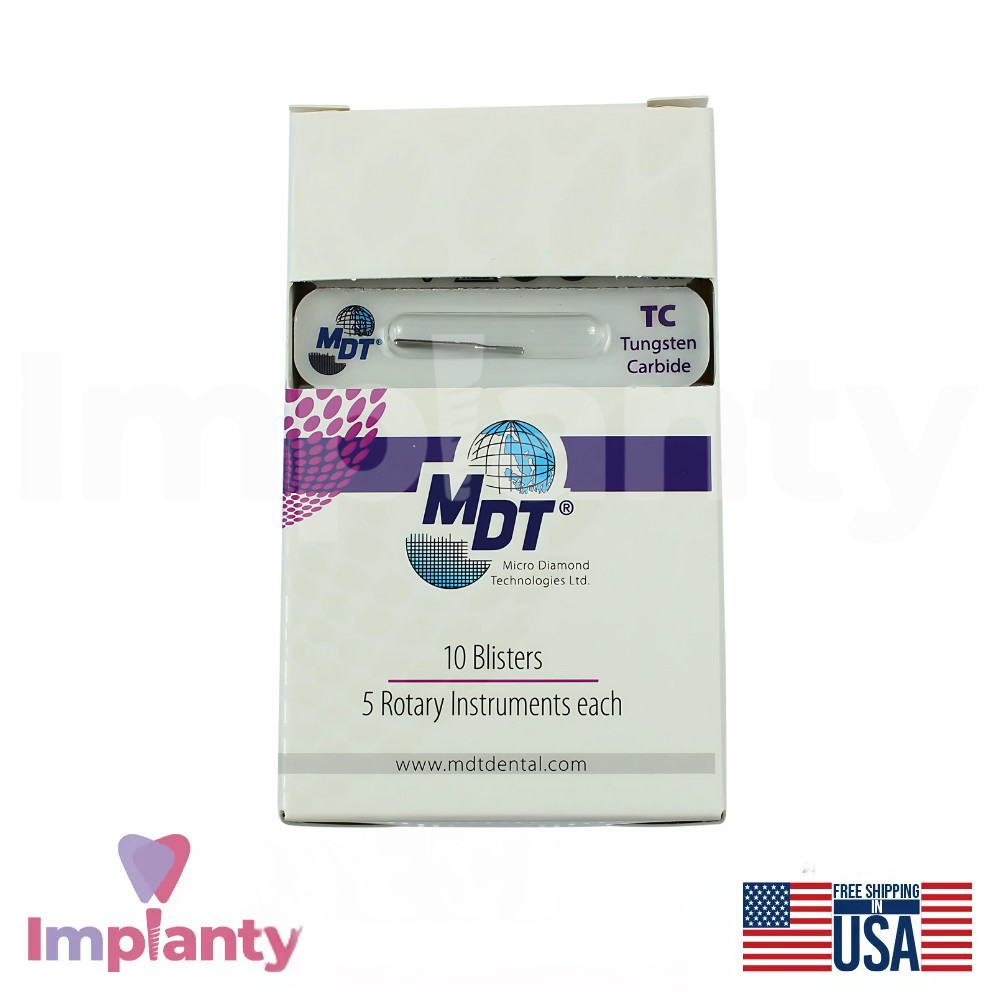 MDT Dental FG Carbide Domed Fissure Cross Cut Burs Contouring Tooth Surfaces