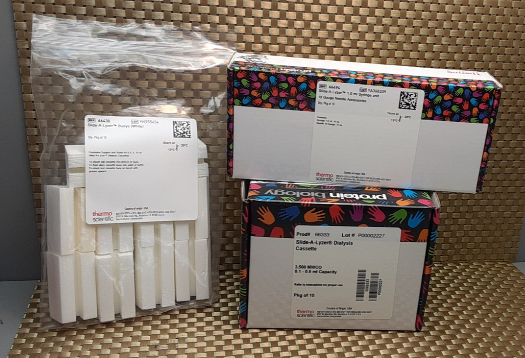 ThermoScientific Slide-A-Lyzer 3.5K Cassettes/ 0.1-0.5 ml/Buoys/18Gauge (10/Pk)
