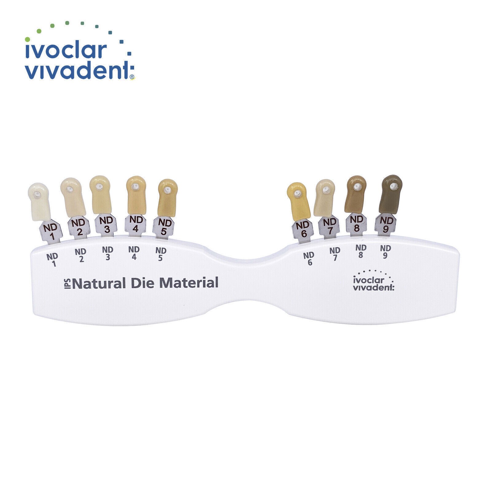 1 Set Dental Shade Guide ND1-9 Abutment 9 Colors IPS Natural Die Material Tooth