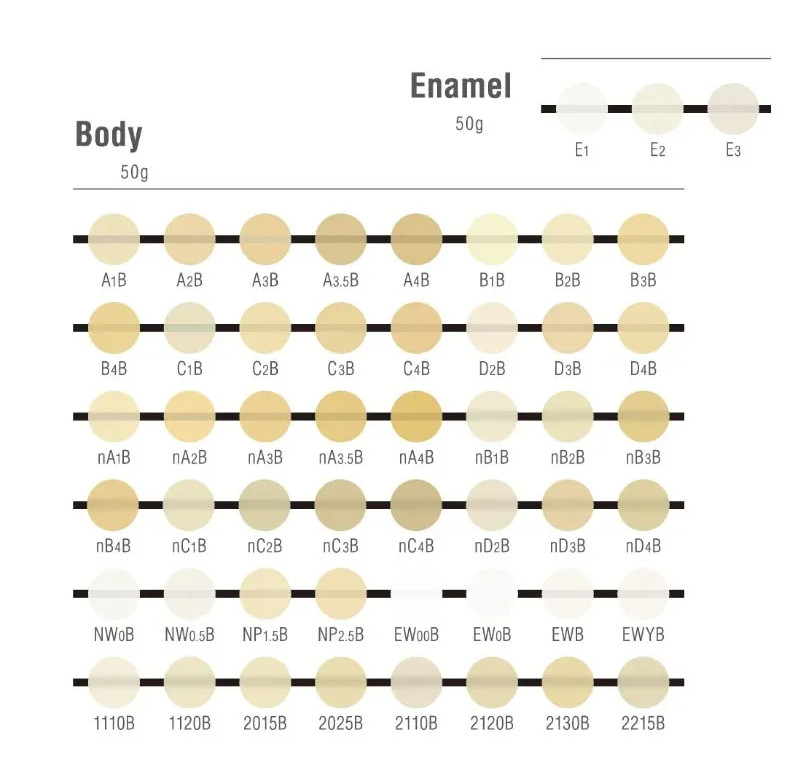 EX-3 Dental Porcelain Powder Dental Materials Body Translucent Enamel Porcelain