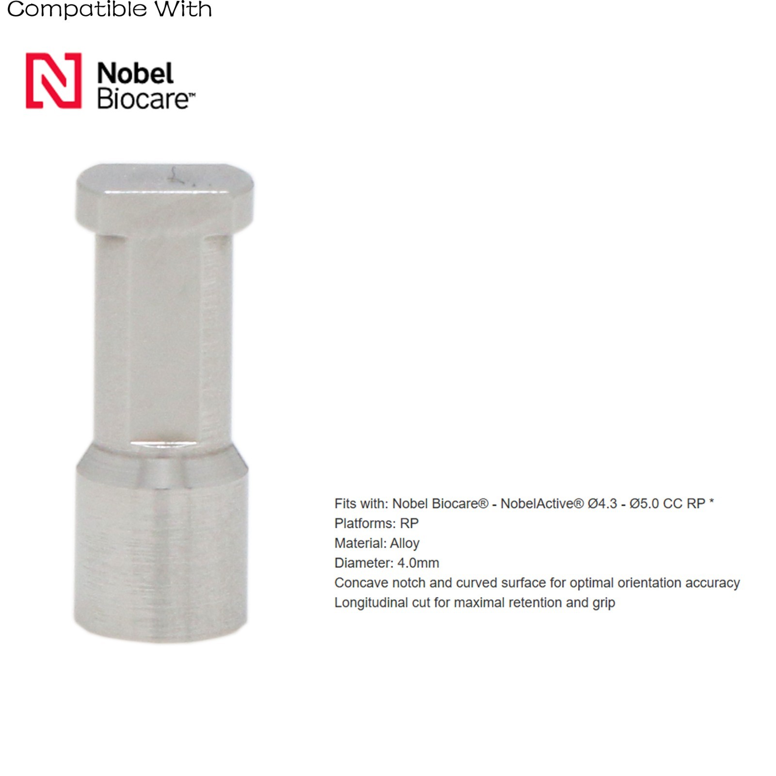 US Nobel Biocare Ø3.5/4.3 CC Conical Connection Lab Analog compatible With NP/RP