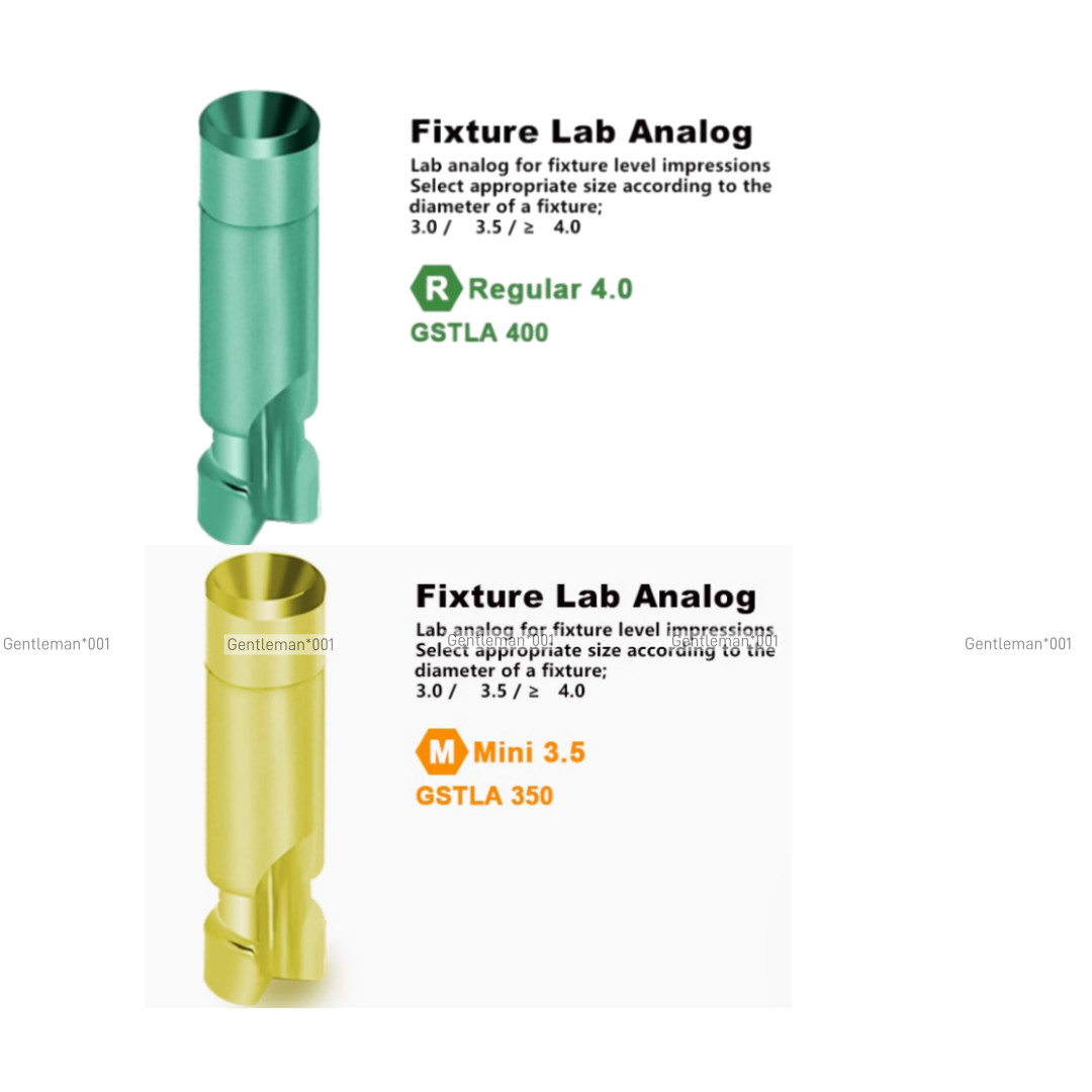 Dental Healing Abutment/Lab Analog Mini Regular Platform Cap Fits Osstem Hiossen
