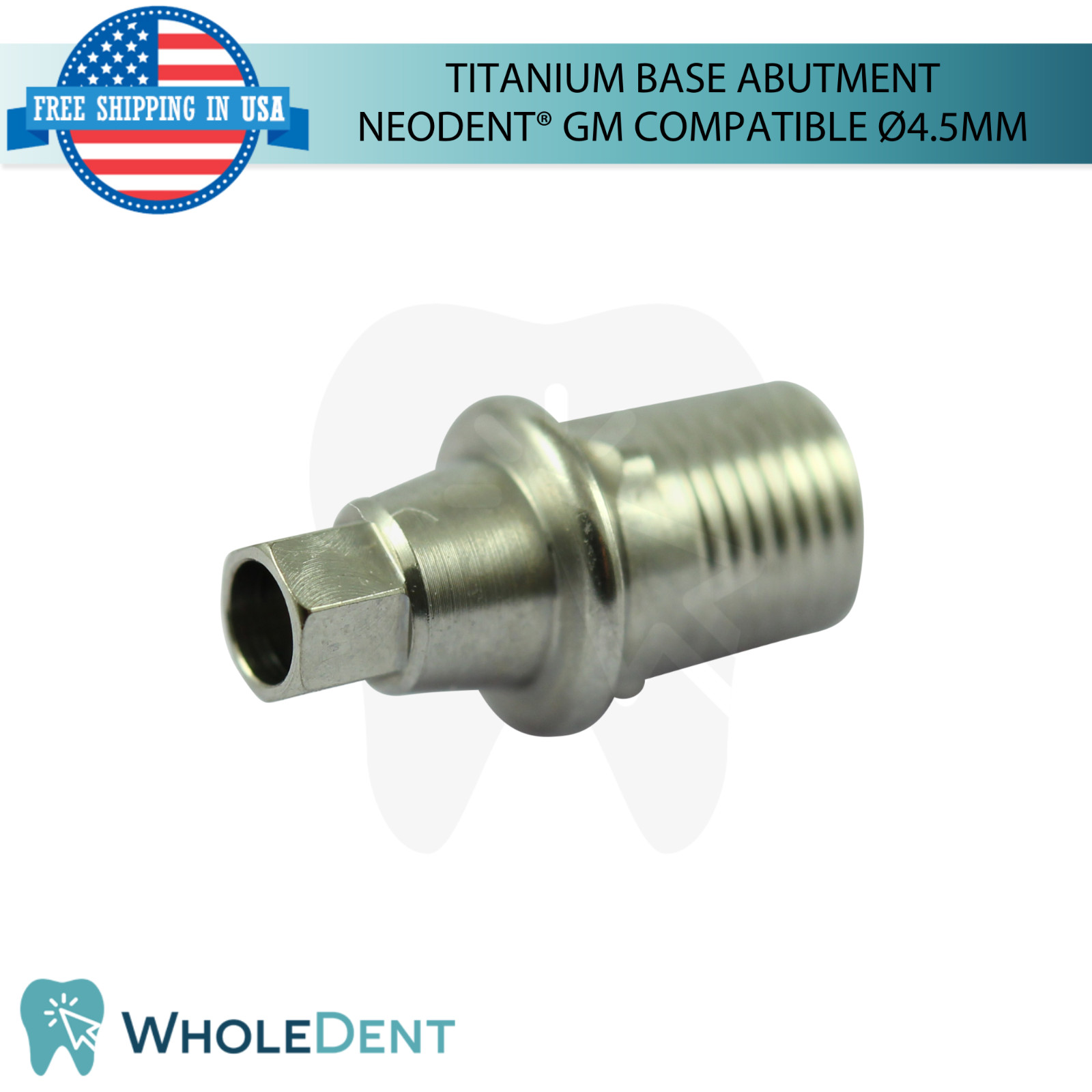 5X Titanium Base Dental Prosthetic Compatible with Neodent® GM Ø4.5mm Lab