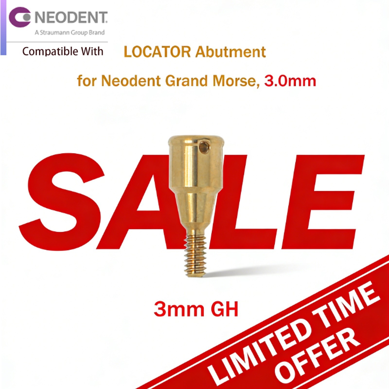 Titanium Overdenture Abutment Zest Locator Anchor Neodent GM Retention Inserts