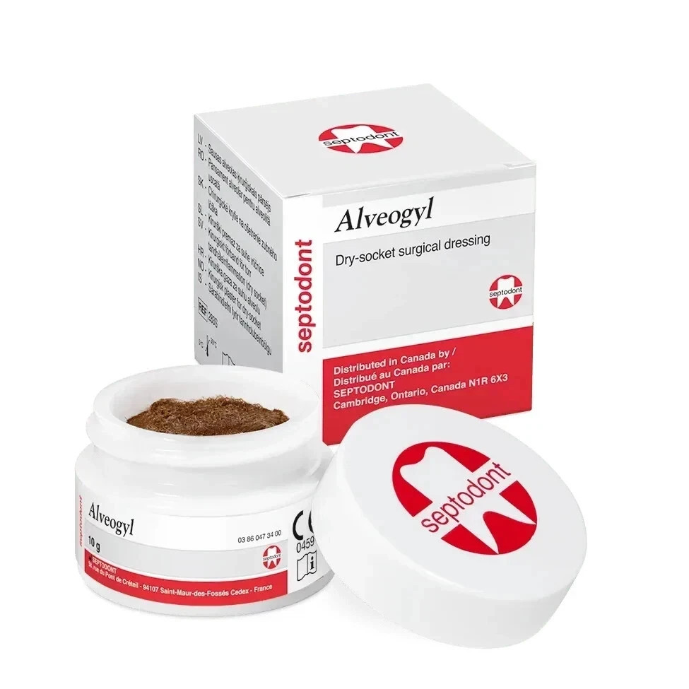 Alveogyl Paste Socket Treatment Dental Material 10gm Septodont USA Tariff paid