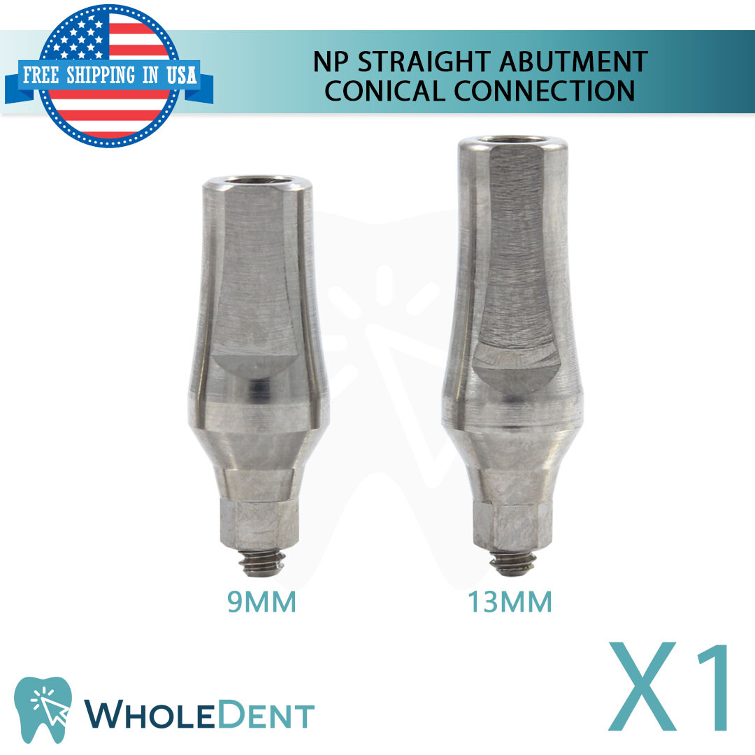 1X NP Conical Connection Straight Abutment Titanium Dental Ø3.5mm