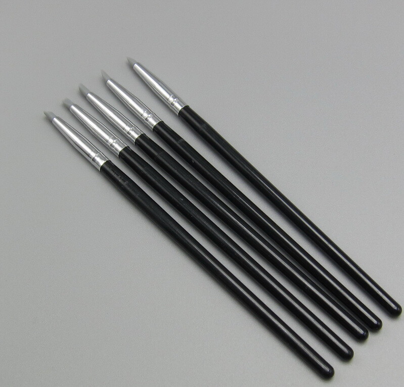 5Pcs/Pack Dental Resin Brush Pens Soft Silicone Teeth Whitening Shaping