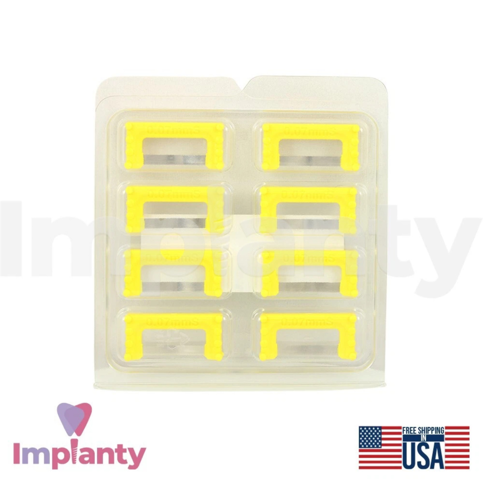 Starter Yellow IPR Dental Strips Set Extra-Fine Stainless Steel Diamond Coating