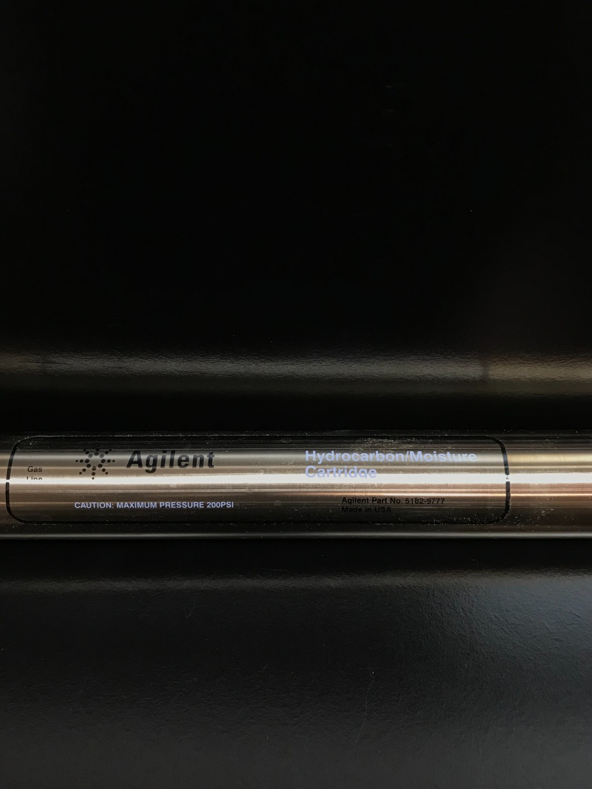 Agilent Part No 5182-9777 Hydrocarbon Moisture Cartridge 200 Max PSI