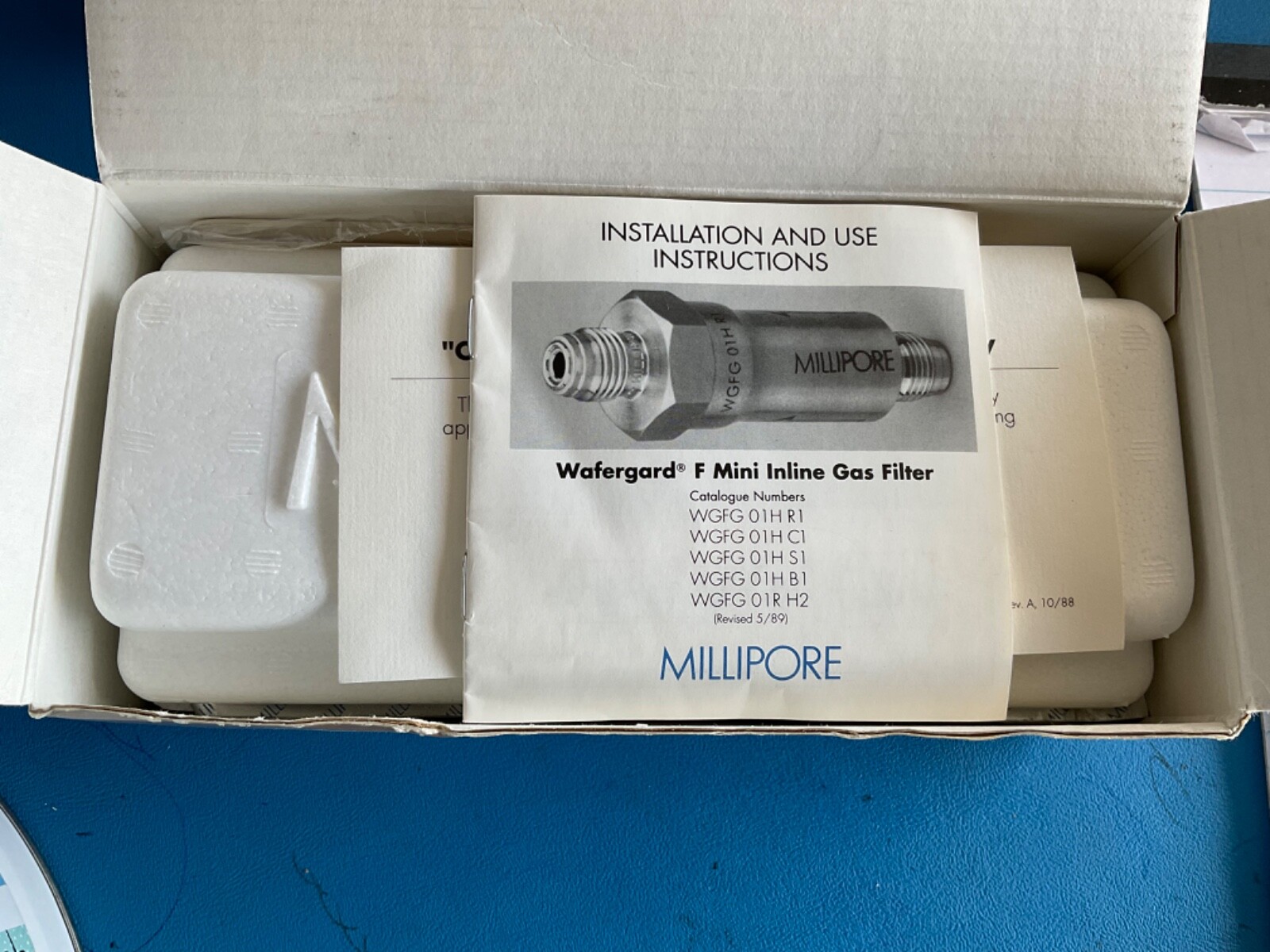 Millipore Inline Gas Filter WGFG01HR1 new in box LOTS OF 2
