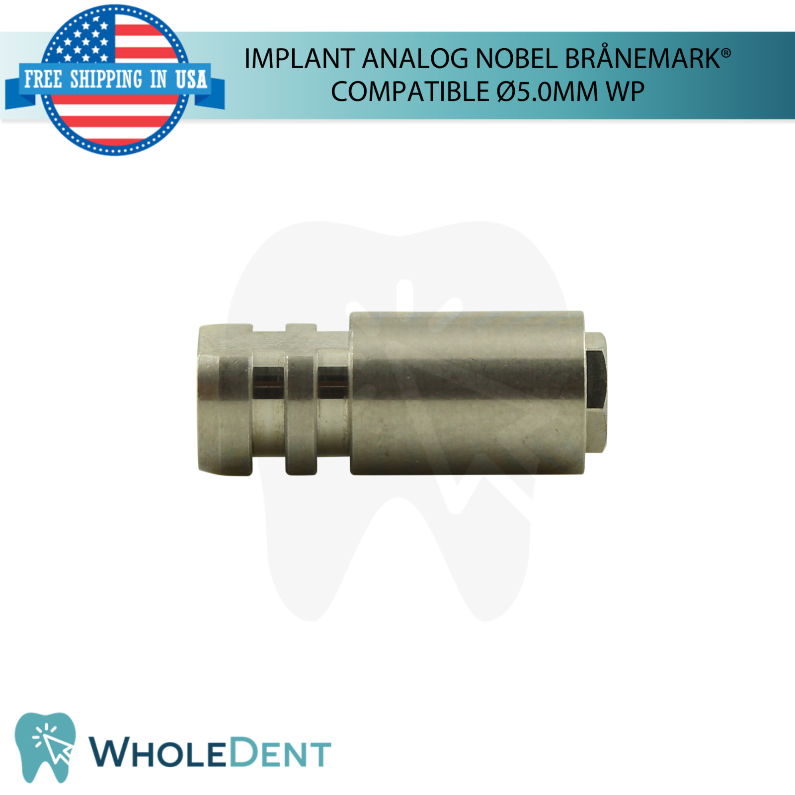 10 Dental Fixture Analog WP Nobel Brånemark® Compatible Ø5.0mm External Hex