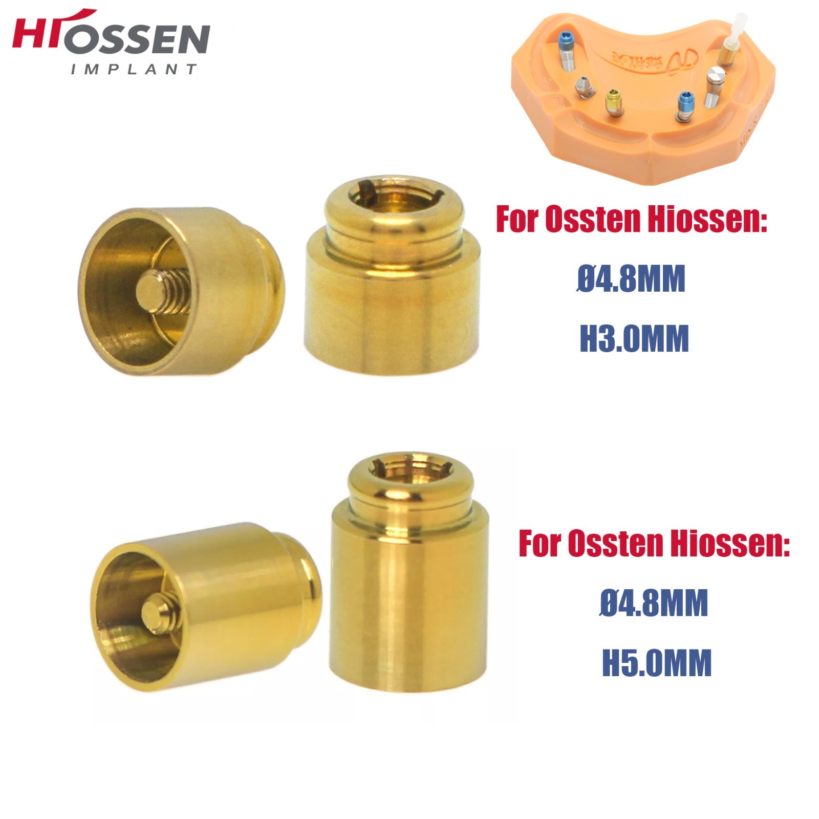 4.8mm Multi-Unit Locator Attachment Abutment Fit Hiossen/Nobel/3.0/5.0mm GH