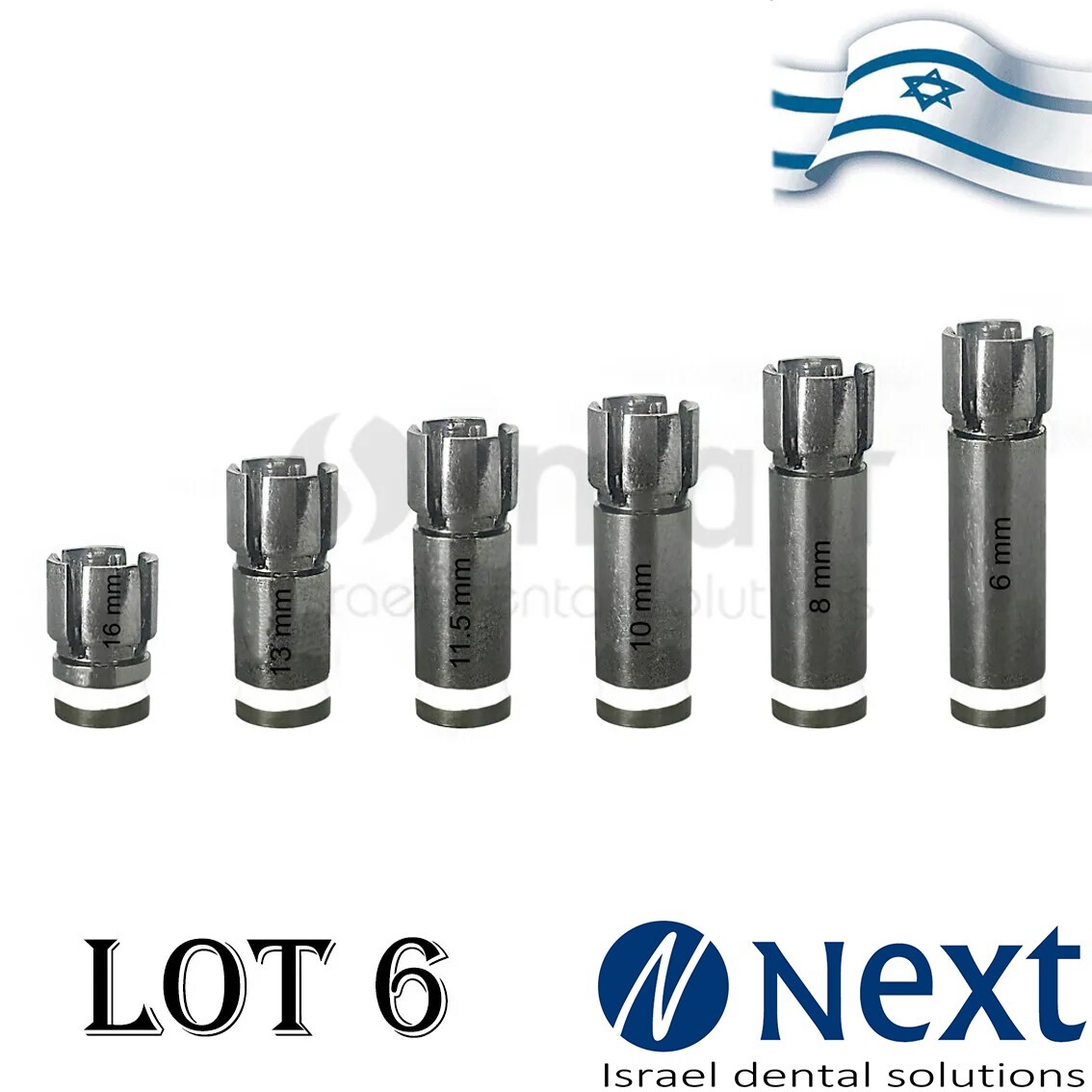 lot x 6 Drill Stopper Surgical 6-16 mm External Irrigation 2.0 mm