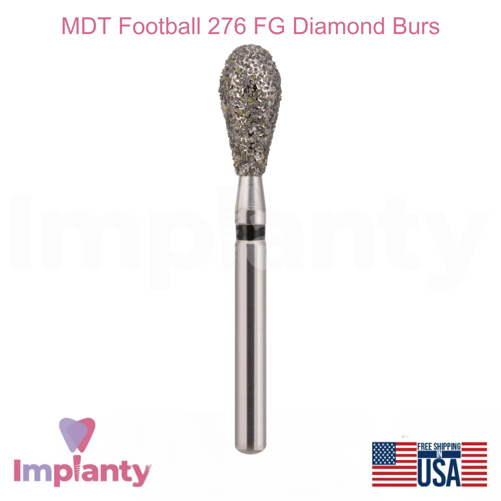 MDT Dental Football FG Diamond Burs 276 Occlusal Surface Refinement Restorations