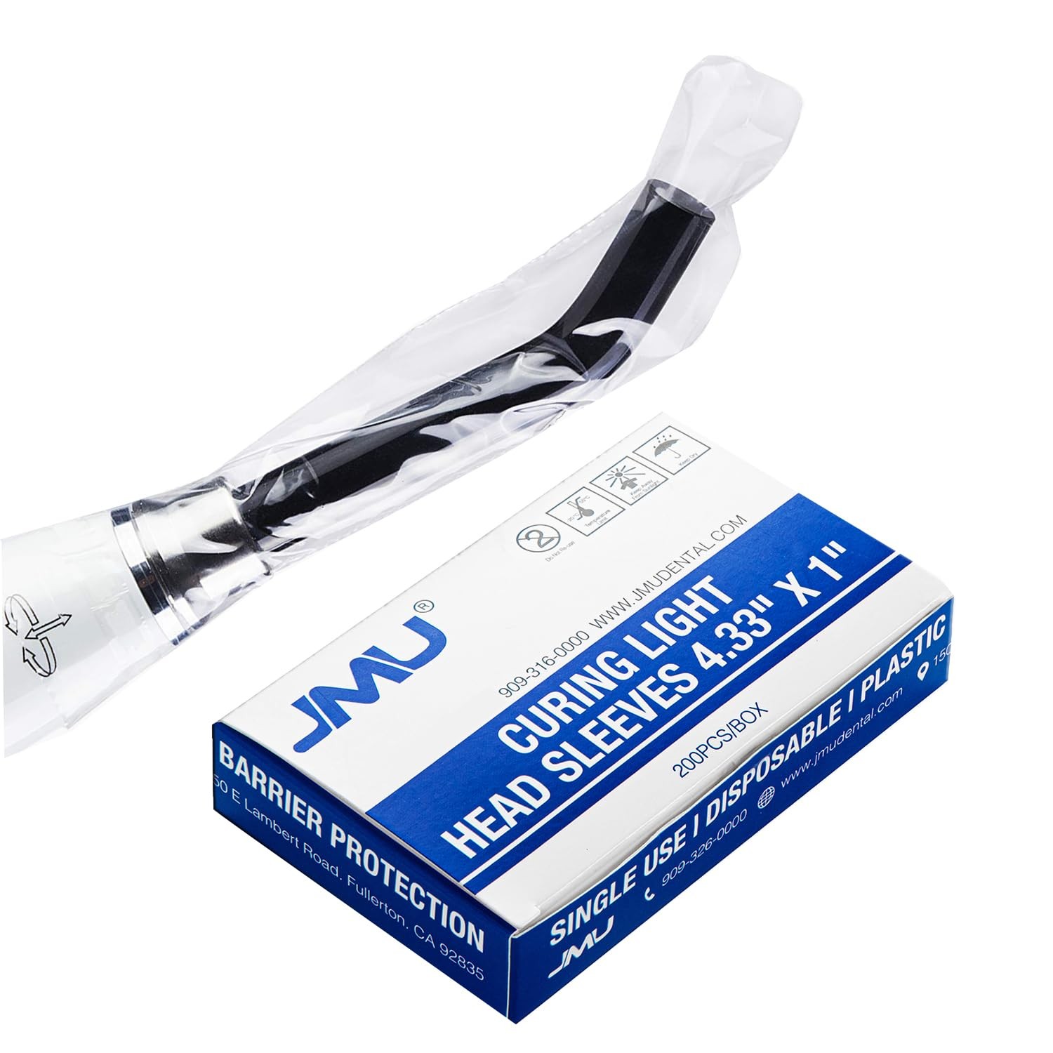 200PCS Dental Curing Light Guide Sleeves, Disposable Implant Protective Cover…