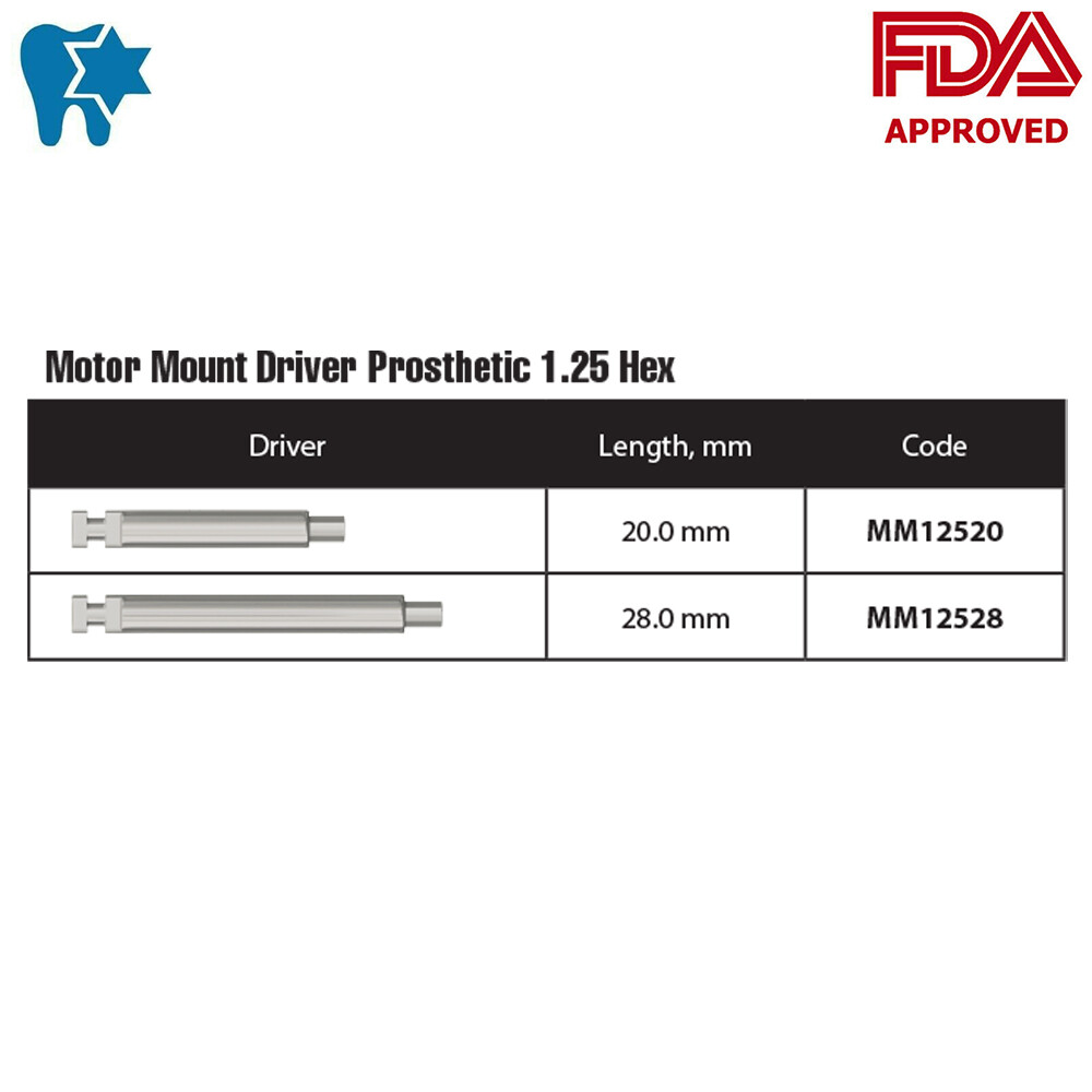 1x Dental DSI Motor Mount Handpiece Driver For Abutment Internal Hex Ø1.25mm