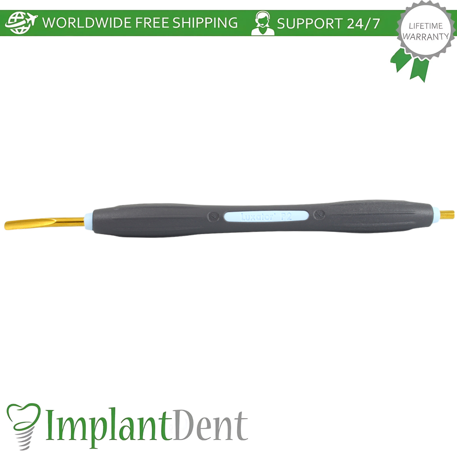 Dental Luxator P-Series Set Titanium-Coated Stainless Steel Instrument 3mm Wide