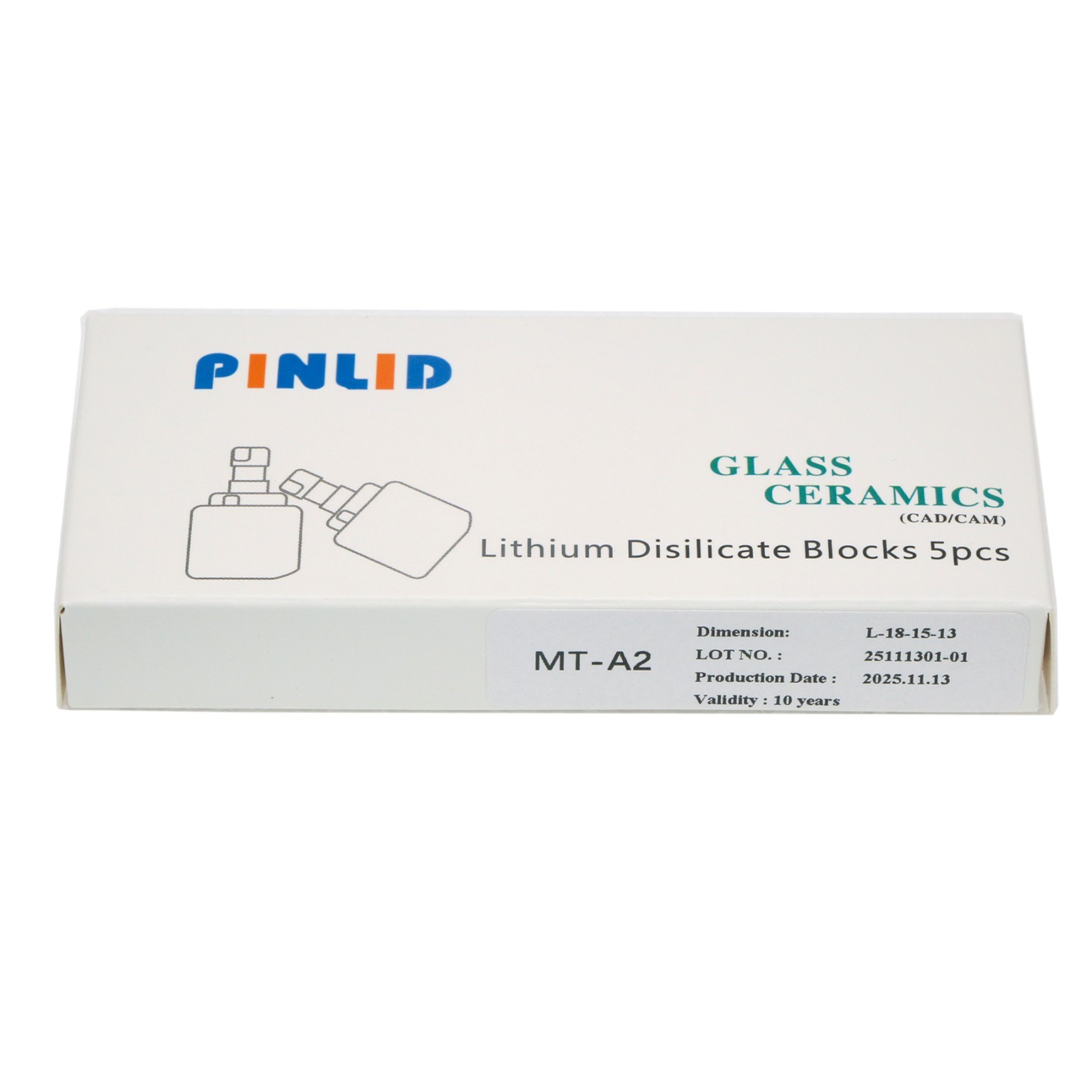 C14 Dental Ceramic Blocks Lithium Disilicate Cerec CAD CAM MT A1 A2 A3 5Pcs/Box