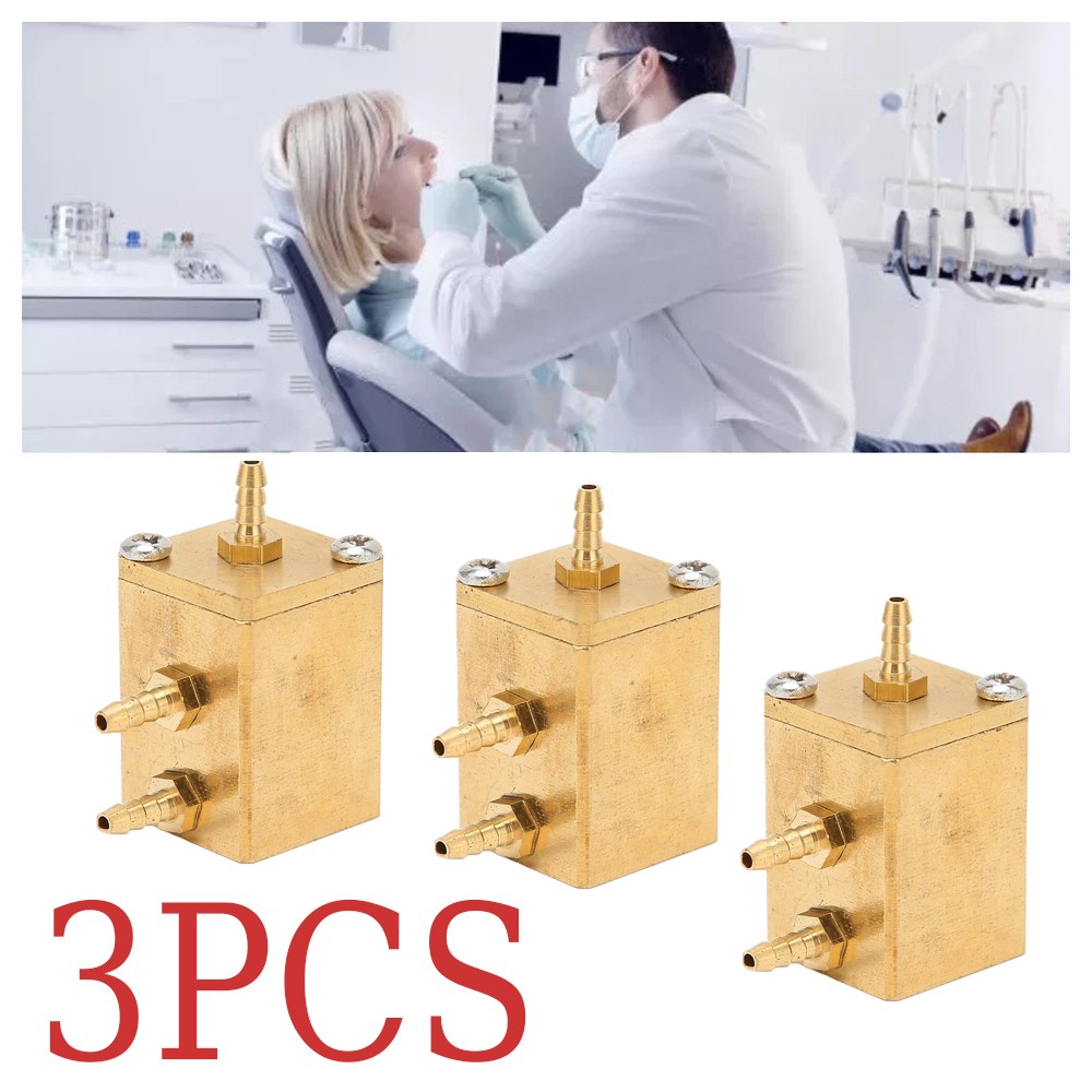 Metal Dental 3pcs Water Valve With High Passability For Dental Chairs New