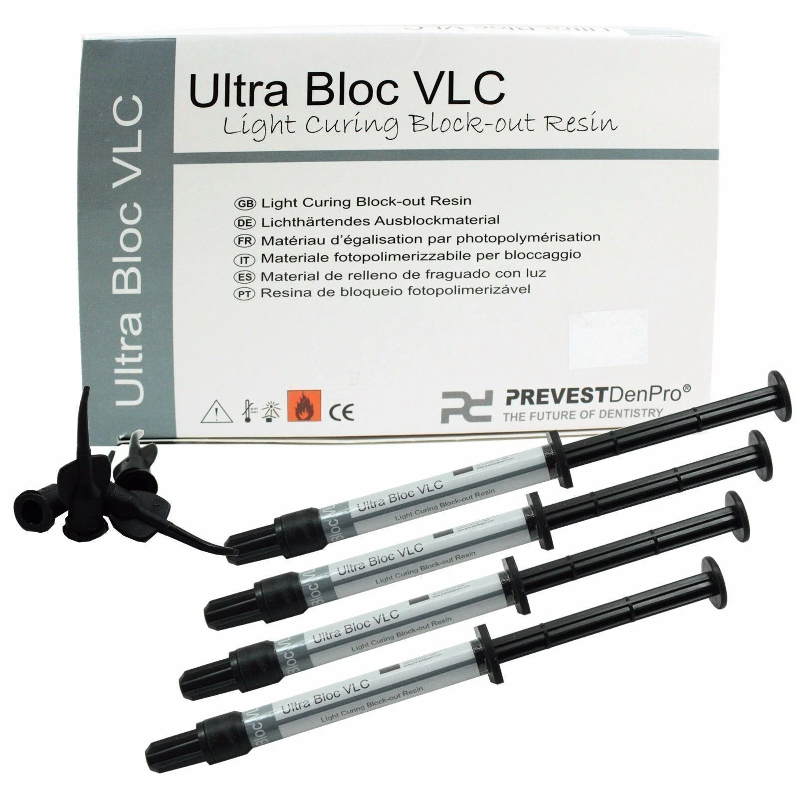 Prevest Ultra Bloc VLC Light Cure Resin Based Block-Out 4 x Syr 1.2ml [Free Ship