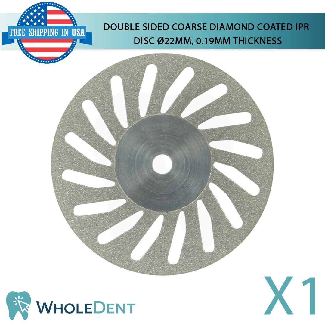 Ortho Dental Coarse Double Sided Diamond Coated Disc IPR Separator Ø22mm, 0.19
