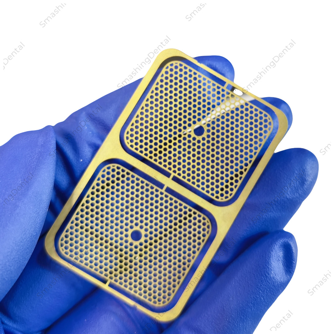 Dental GBR Titanium Mesh Membrane Guided Bone Regeneration Barrier Gold Coated