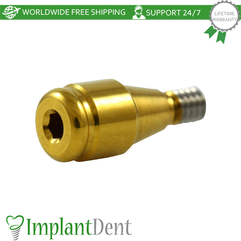 2x Straight Lokator Attachment RP Titanium Dental Prosthetics Conical Hex 2.65mm