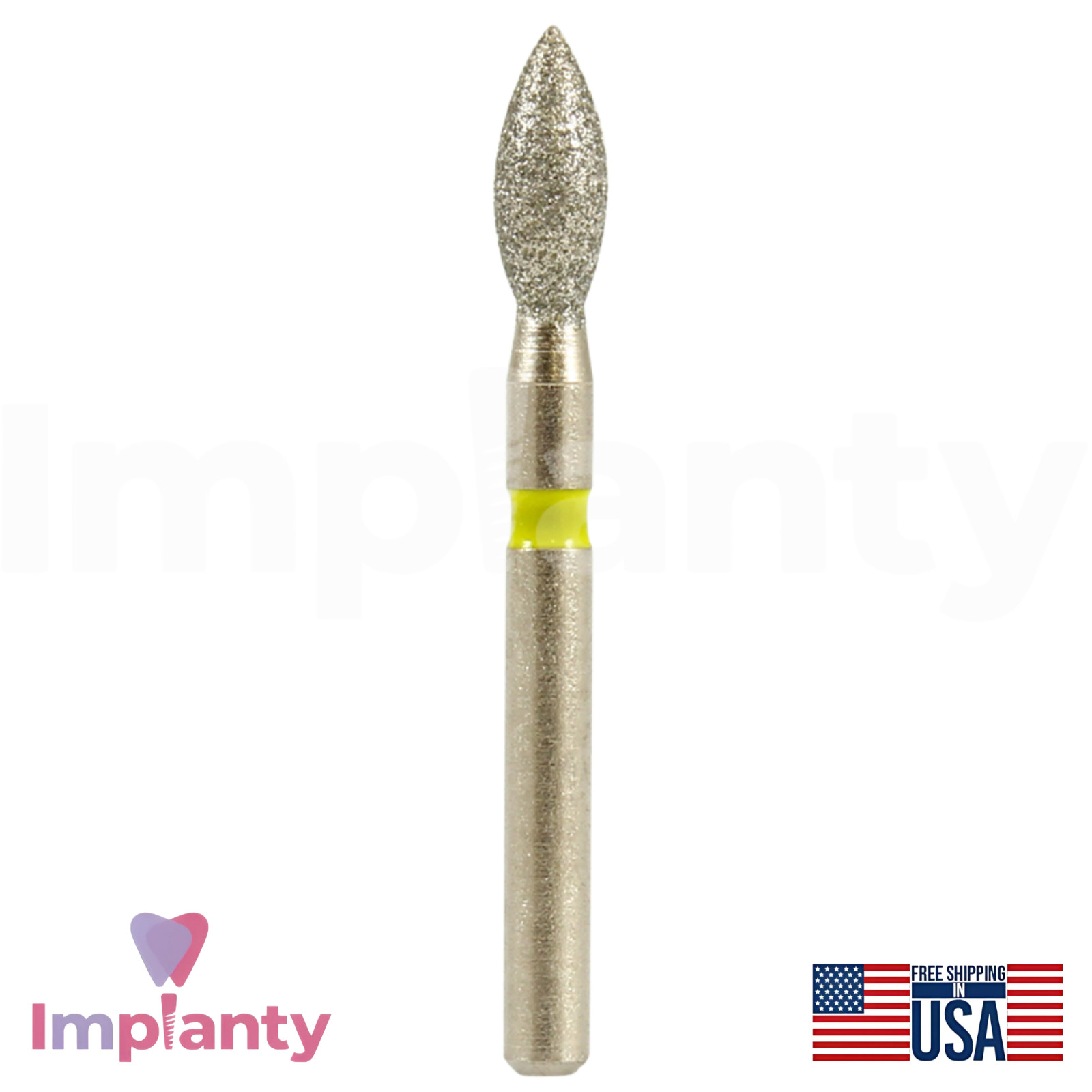 FG Diamond Burs High Speed Egg Bud Shape Head Handpiece Stainless Steel 10pcs