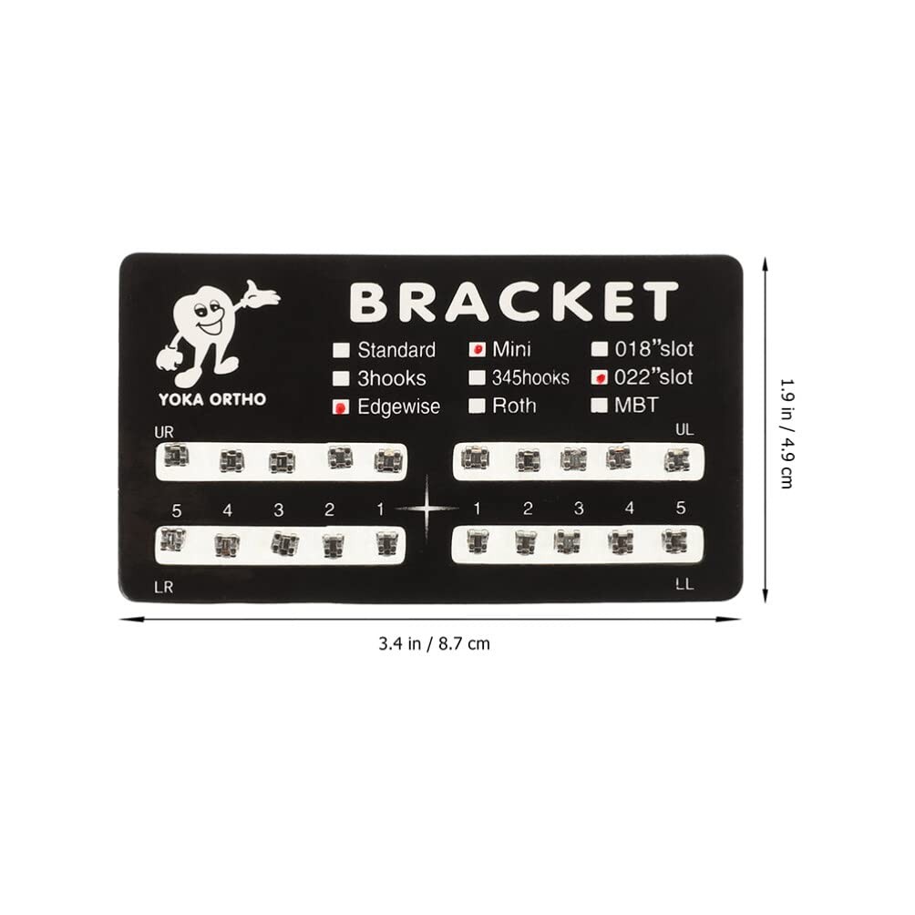 GLEAVI 40Pcs Dental Orthodontic Brackets Stainless Steel 8.7X4.9CM, As Shown