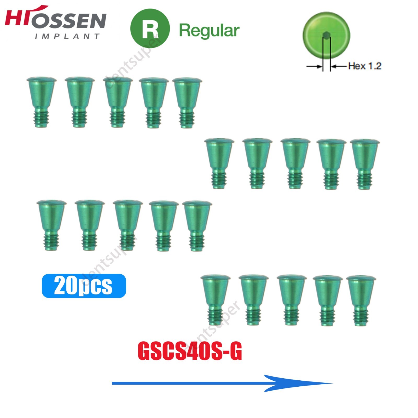 US Mini & Regular Cover Screw Healing Closure Cap Fits Hiossen ET Osstem TS Hex