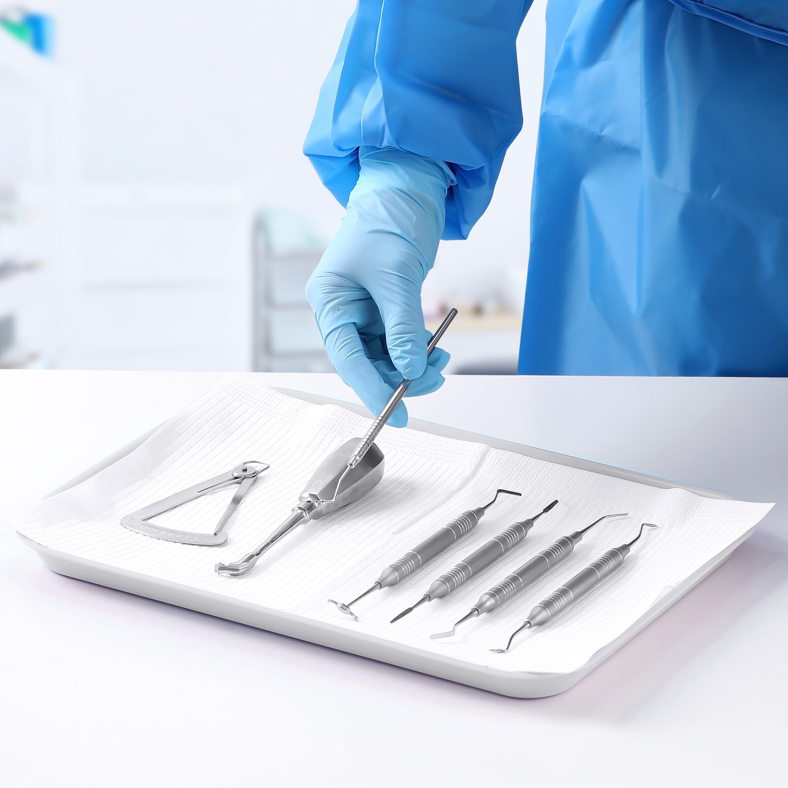 10Pcs Dental Plastic Trays Autoclavable Procedure Flat Trays 13.25″X9.75″ Size B