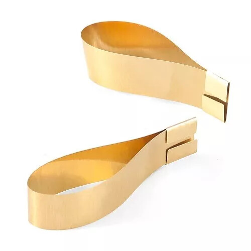 100/Bag Dental T- Band Brass Straight Large Small Curved Matrix Bands 0.05mm