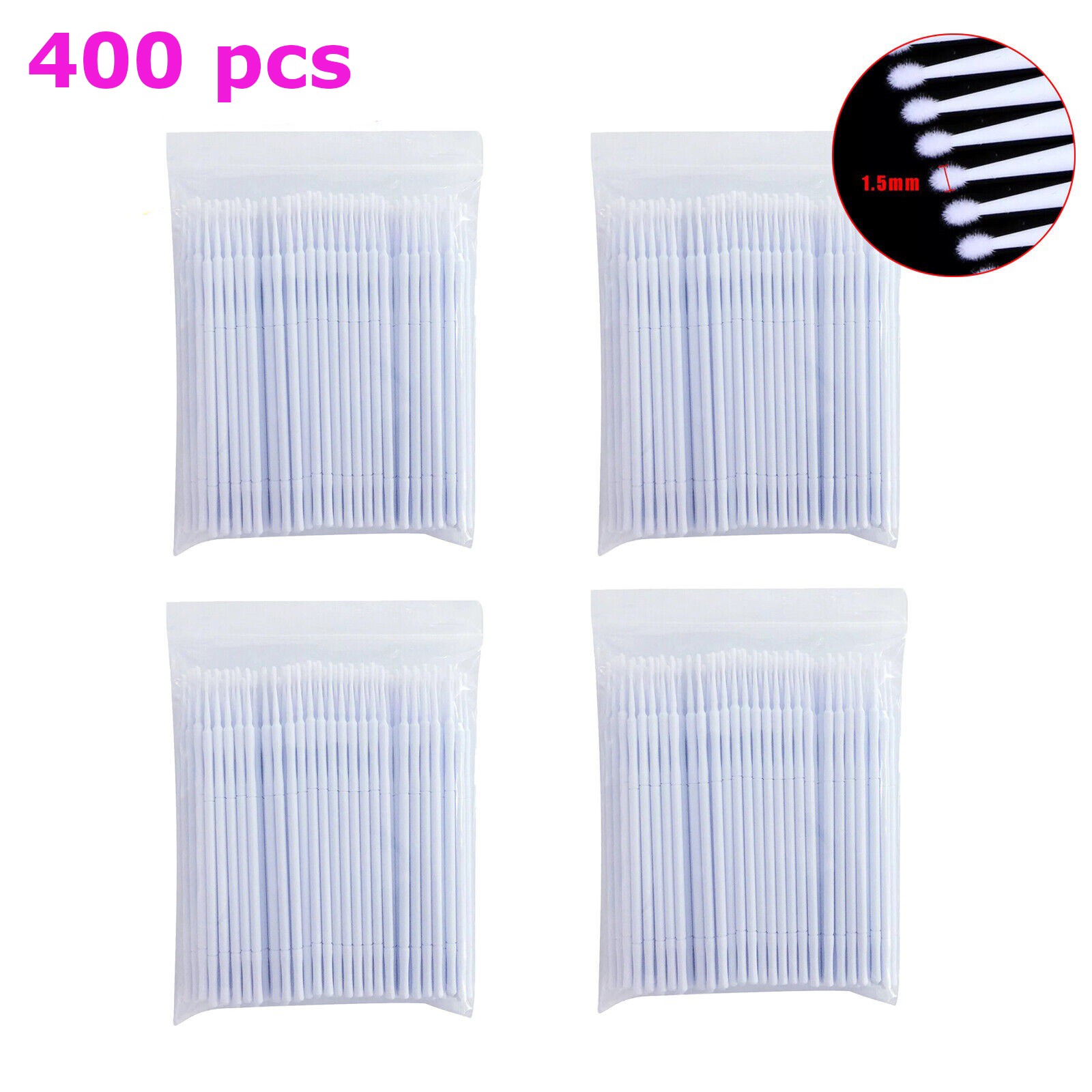 400Pcs Dental Microbrush Disposable Applicators Tips Micro Brush Cleaning Fine