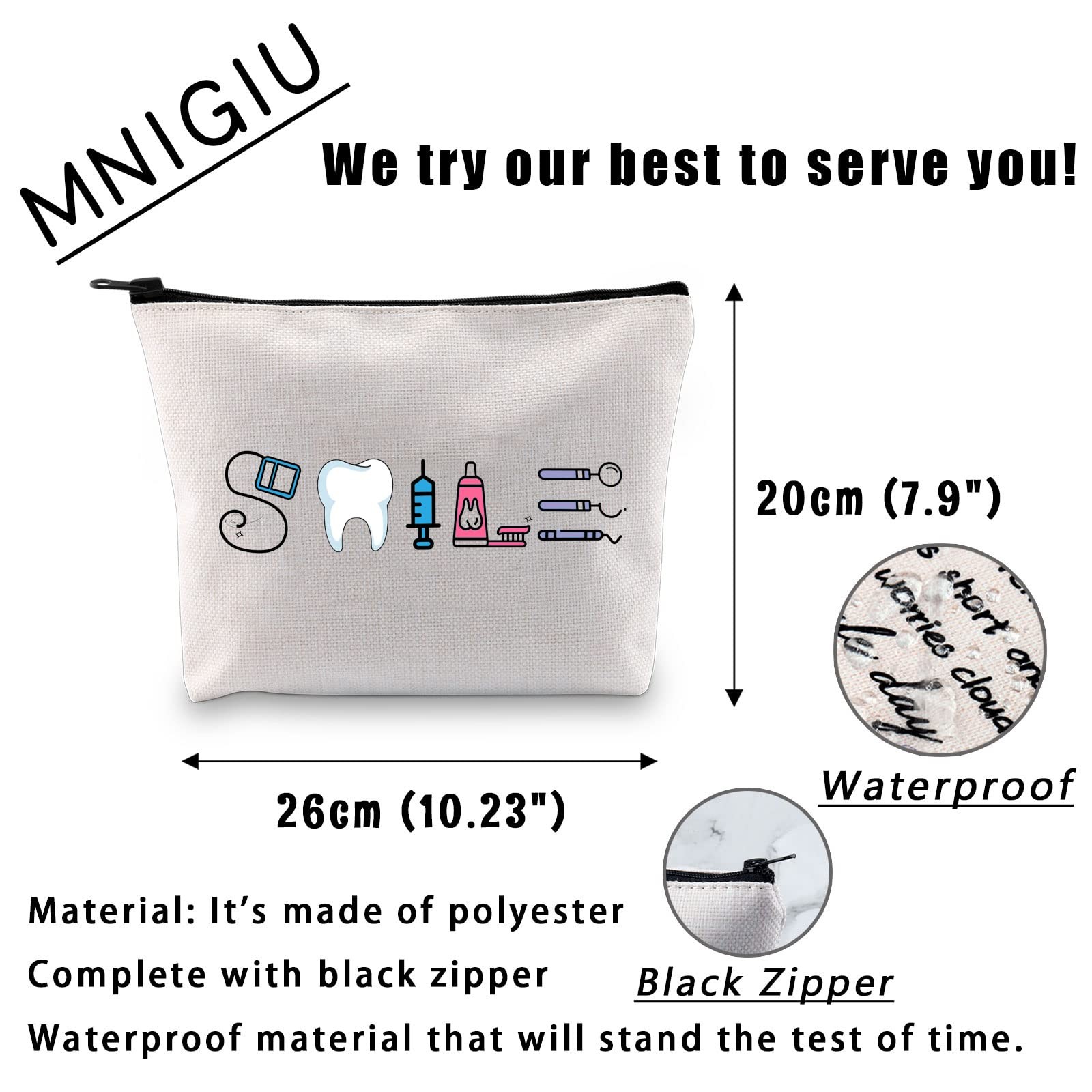 MNIGIU Dental Assistant Gift Funny Dentist Smile Cosmetic