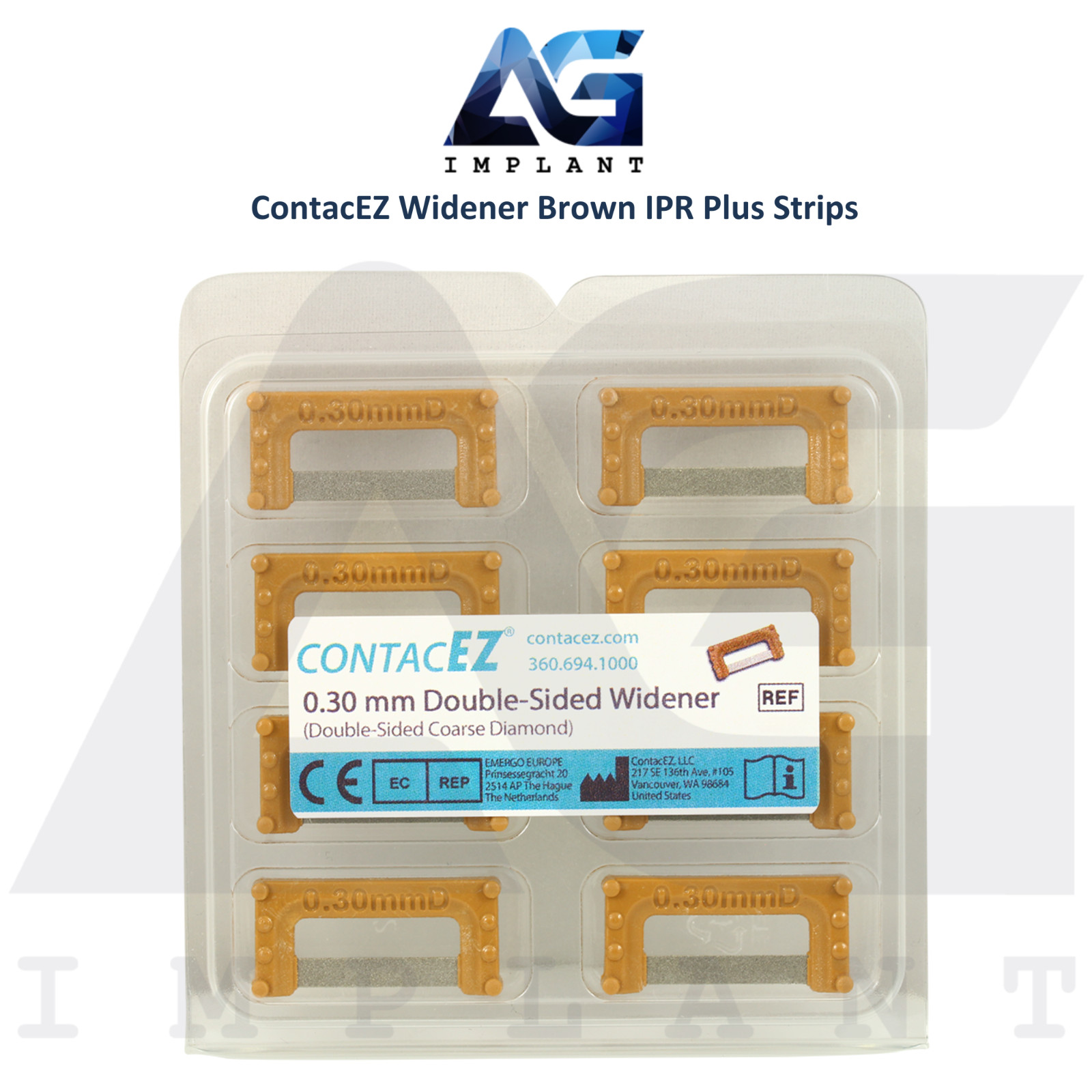 Double Sided Widener Brown Flexible Diamond Coated Dental IPR Plus Strips Set
