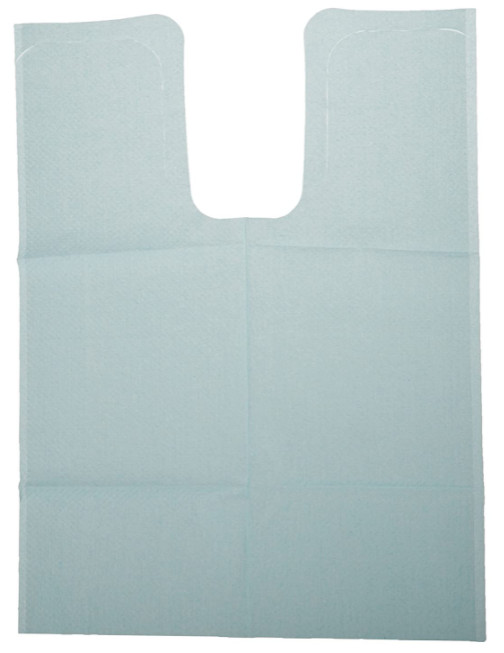 Tidi 917673 Chainless Dental Patient Bibs Paper Poly 18″ X 25″ Blue 250/Cs