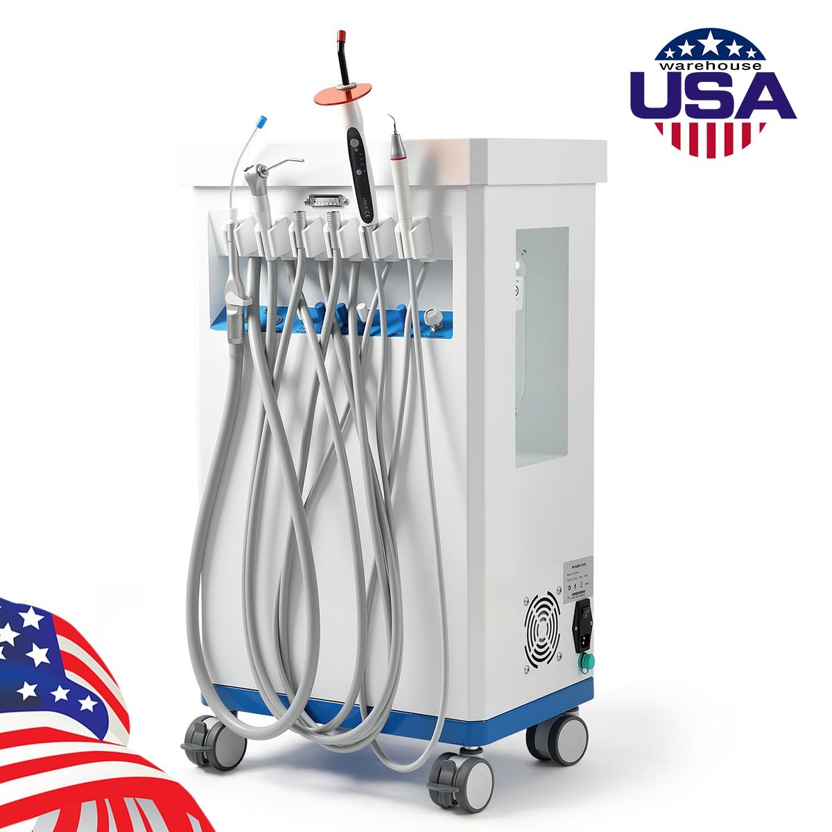 GU-P209 Dental Mobile Delivery Cart Treatment Unit Air Compressor Suction FDA