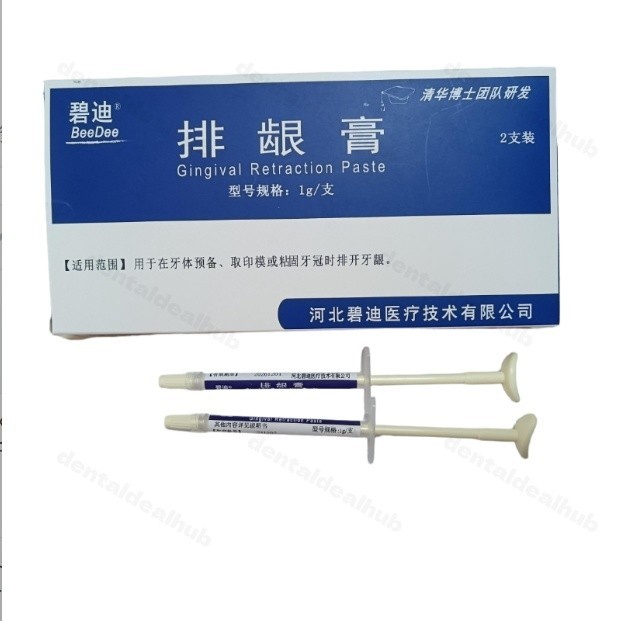 Bedy Gingival Retraction Paste 1g x2 Syringes Dental Hemostatic Cord Alternative