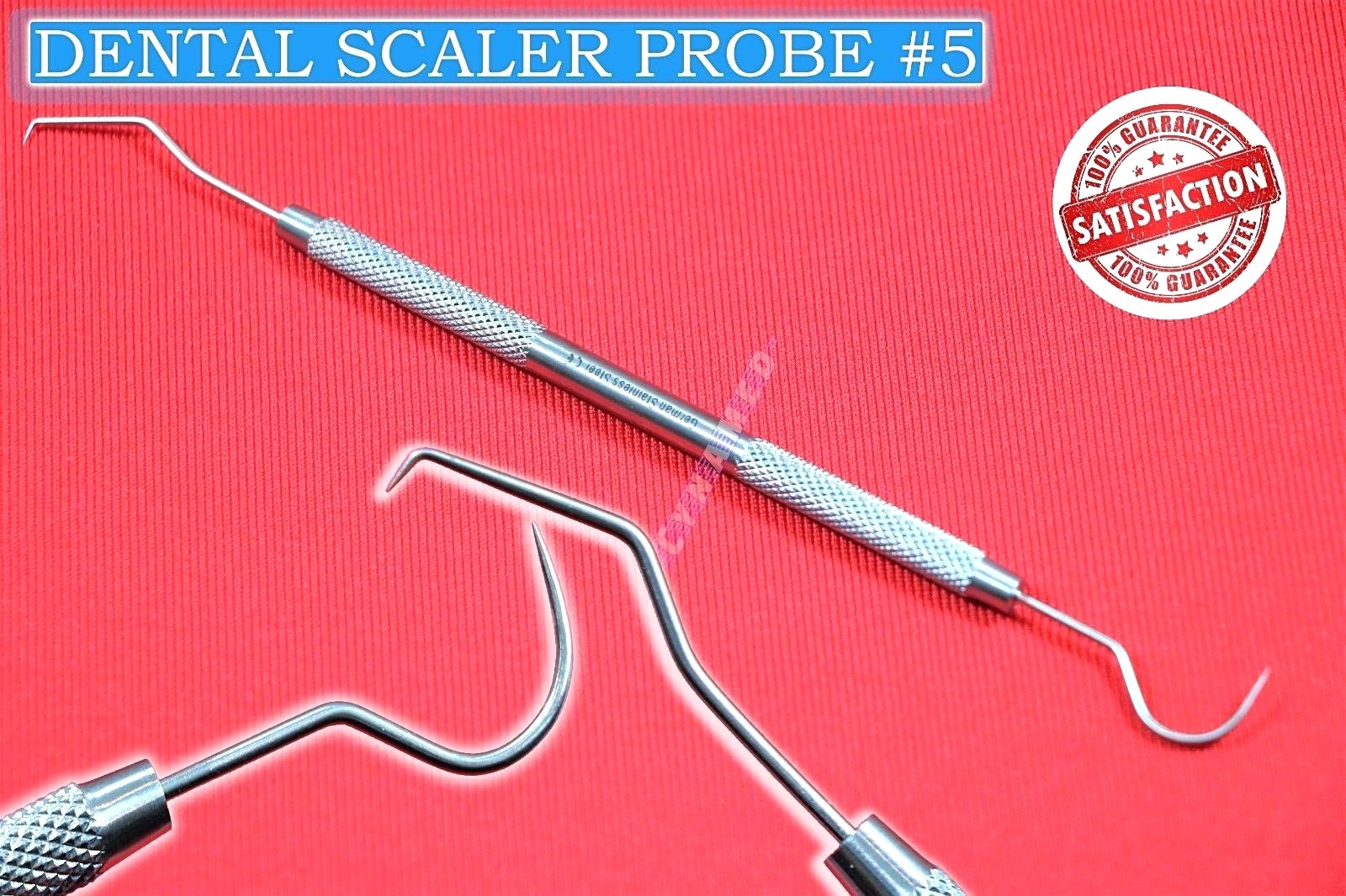 1 EXPLORER DENTAL PROBE #5 SICKLE SCALER ANTERIOR TOWNER JACQUETTE GERMAN GRADE