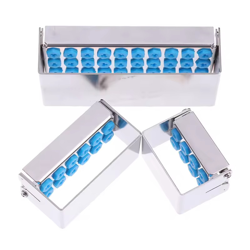 8/12/30 Holes Dental Disinfection Box Implant Drills Bur Organizer Holder Block