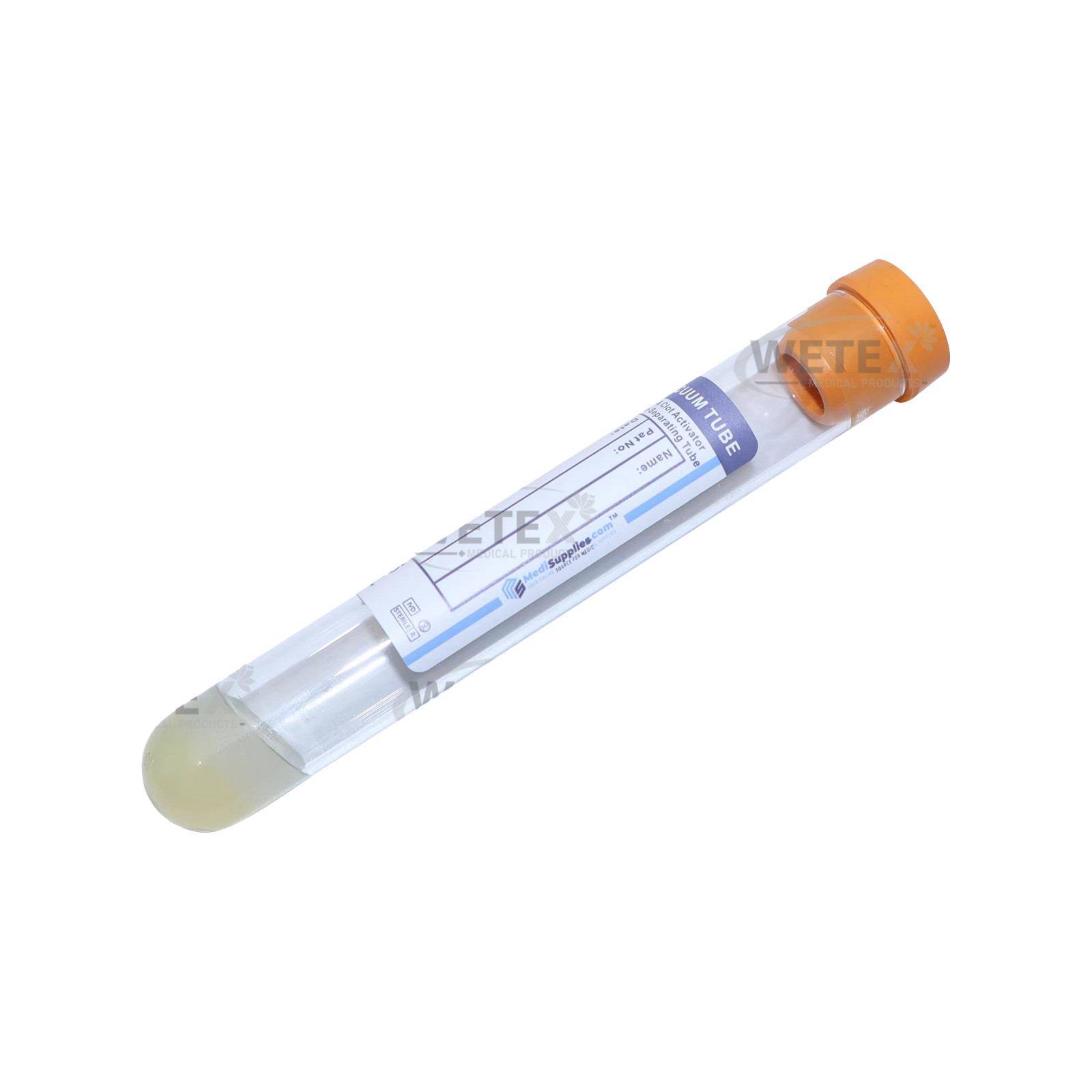Vacuum Gel Tubes SST, 16 x 100mm, 8.5ml, Yellow Top, Exp 10/25