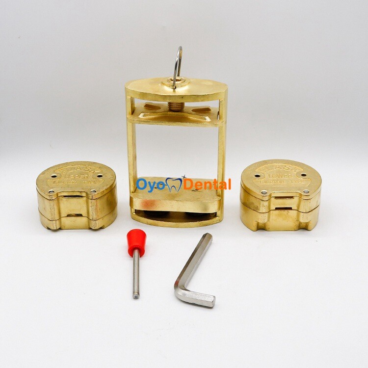 Dental Lab Denture Flask Press Kit Upper /Lower Brass Flask Dental Laboratory