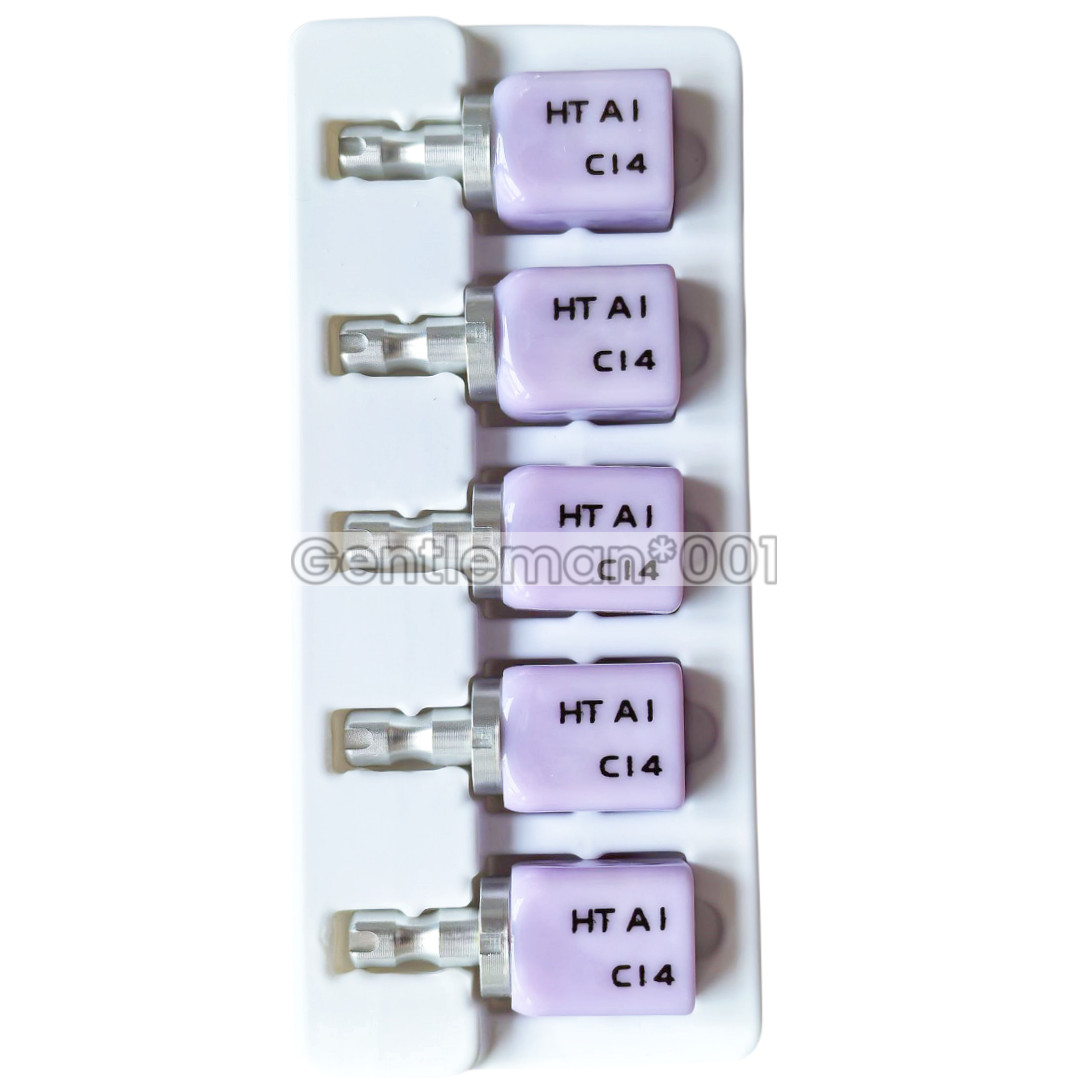 C14 HT Emax Dental Glass Ceramic Lithium Dislicate CAD/CAM Cerec Blocks 5Pcs/Box