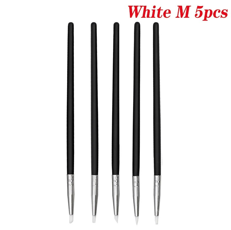 5pcs Silicone Shaping Pen Brush Set Resin Art Dental Sculpting Tool – NEW