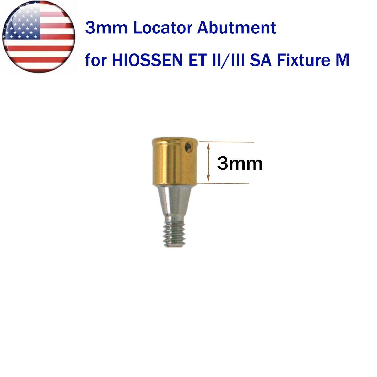 US Dental Locat0r Attachment Abutment Male Caps Kits Fit Nobel/Hiossen/Zimmer