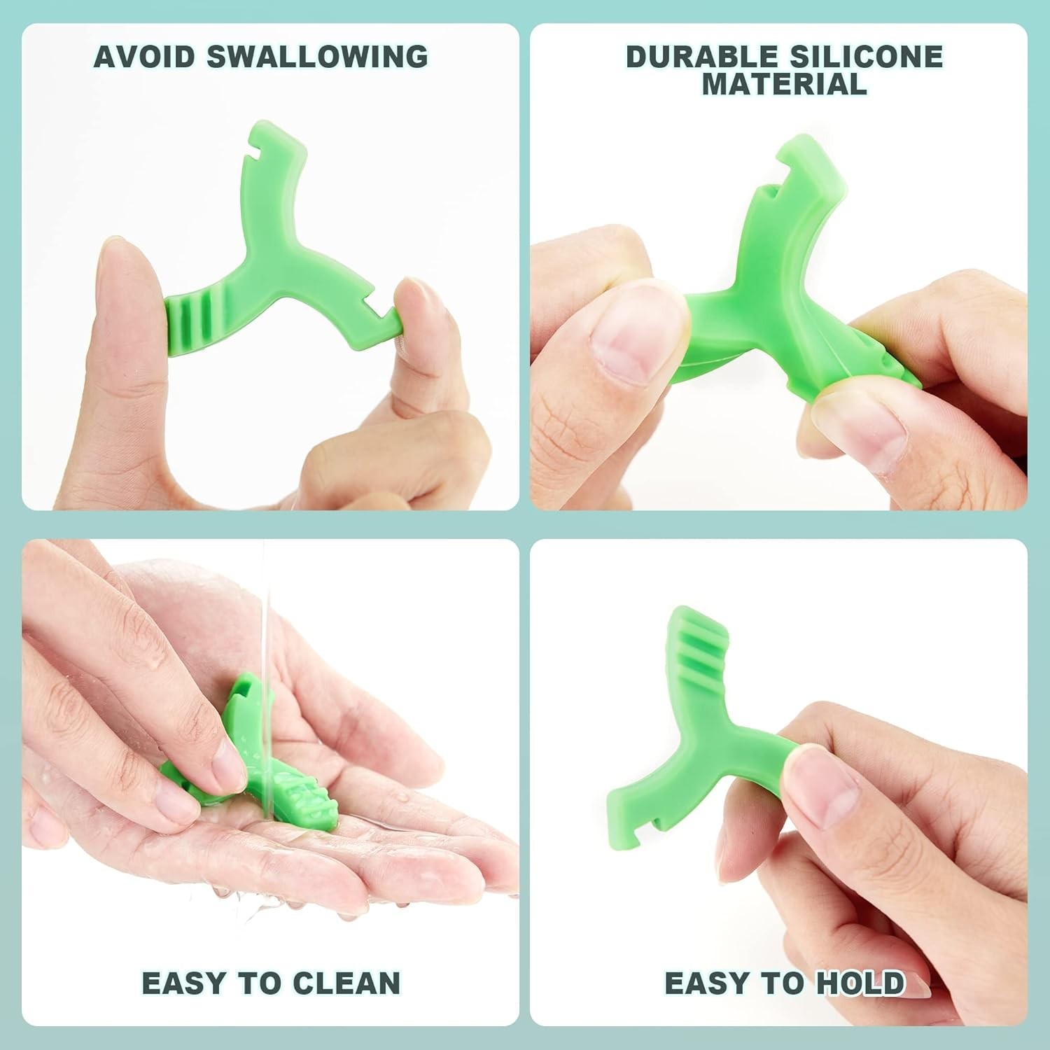 Chewies for Invisalign Aligner 4 Pack Y-Shaped Tray Seaters Mint Unscented Green