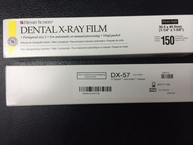 Dental X-Ray Film DX-57 D-Speed 150 each box1500 total equivalent to Kodak DF-57